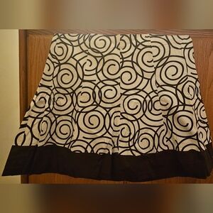 Lane Bryant A-Line Whimsical Brown & White Skirt